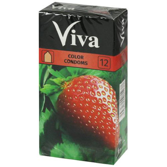 Презервативы латексные Viva (Вива) цветные ароматизованные №12